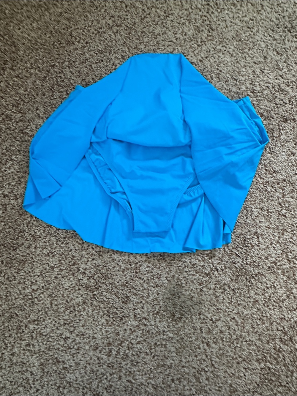 Bright Blue Ruched swim suit - Picture 6 of 6